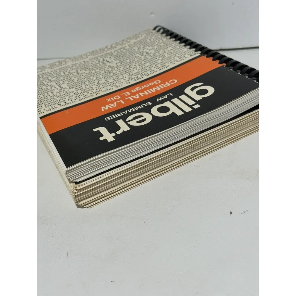 2x‎ Gilbert Law Summaries: Criminal Law + Civil peocedures 1988-89 vintage books